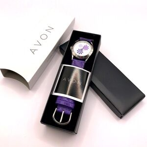 Avon Spring Fling Purple Floral Watch